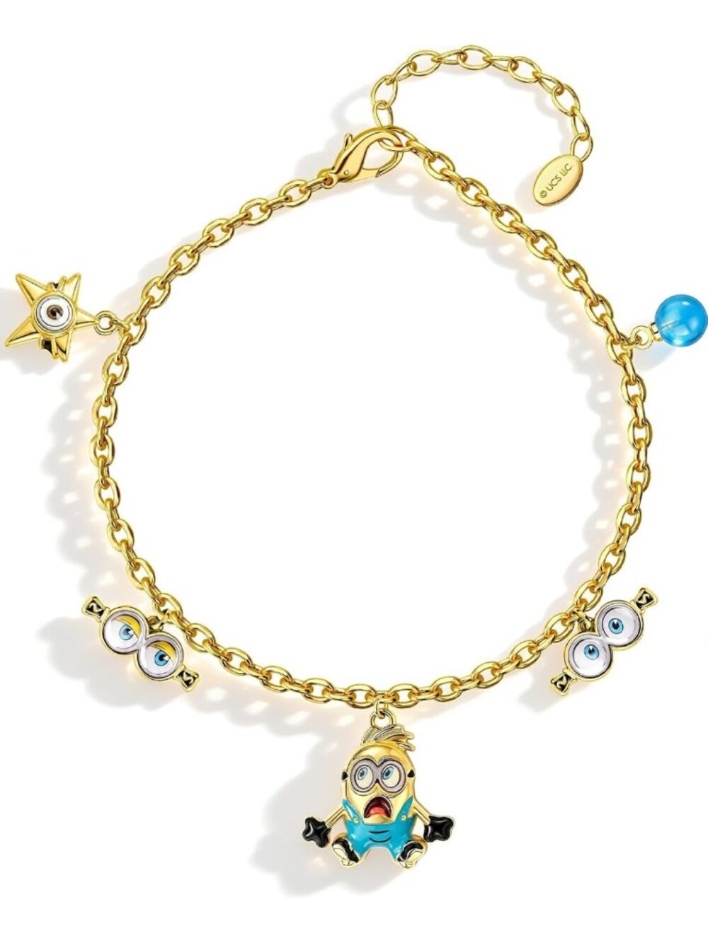 Minions Star Pendant Bracelet | Gold Jewelry Gift for Women & Men, Fun Accessory